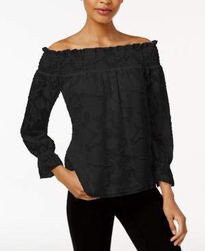 Bar Iii Textured Off-the-shoulder Top, Only At Macy's