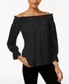 Bar Iii Textured Off-the-shoulder Top, Only At Macy's