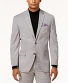 Sean John Men's Classic-fit Stretch Gray Pinstripe Suit Jacket