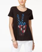 Hybrid Juniors' Peace Hand Graphic T-shirt