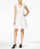Armani Exchange Textured Fit & Flare Dress