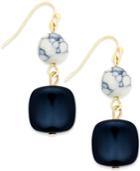 Inc International Concepts Gold-tone Stone Double Drop Earrings, Only At Macy's
