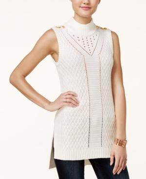 Xoxo Juniors' Pointelle Tunic Sweater