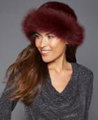The Fur Vault Fox-trim Mink Fur Hat