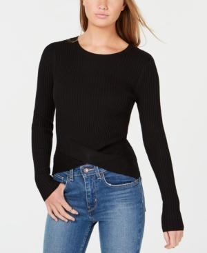 Hooked Up By Iot Juniors' Ribbed Twist-hem Top