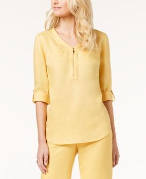 Jm Collection Zipper-front Tunic, Created For Macy's