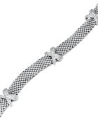 Diamond Mesh X Bracelet In Sterling Silver (1/3 Ct. T.w.)