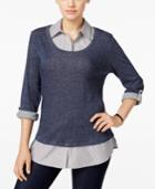 Style & Co. Petite Layered-look Top, Only At Macy's