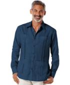 Cubavera 100% Linen Long Sleeve Guayabera Shirt