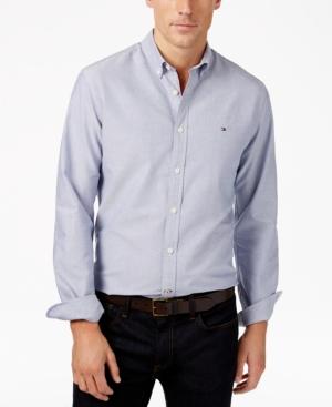 Tommy Hilfiger Men's Custom Fit New England Solid Oxford Shirt