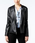 Alfani Faux-leather Zip-front Moto Jacket, Only At Macy's