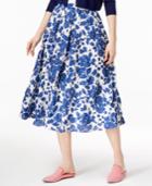 Weekend Max Mara Fedora Cotton Floral-print A-line Skirt