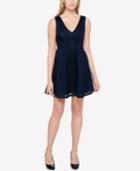 Tommy Hilfiger Sleeveless Mesh Fit & Flare Dress