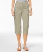 Karen Scott Cropped Button-hem Pants, Only At Macy's