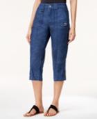 Style & Co. Chambray Cargo Capri Pants, Only At Macy's
