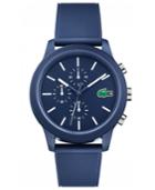Lacoste Men's Chronograph 12.12 Blue Silicone Strap Watch 44mm