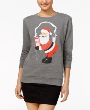 Mighty Fine Juniors' Santa Break The Season Graphic Sweatshirt
