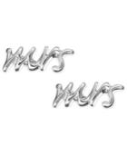 "kate Spade New York Silver-tone ""mrs"" Stud Earrings"