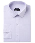 Bar Iii Men's Slim-fit Stretch And Easy Care Purple Diamond Windowpane Dress Shirt, Only At Macy's