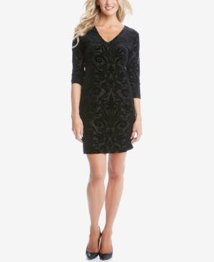 Karen Kane Velvet Burnout Sheath Dress