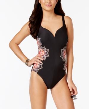 Miraclesuit Metallic Mosaic-print Tummy Control One-piece Swimsuit Women's Swimsuit