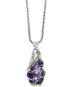 Effy Amethyst 18 Pendant Necklace (5 Ct. T.w.) In Sterling Silver & 18k Gold