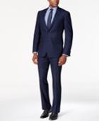 Kenneth Cole Reaction Navy Sharkskin Slim-fit Suit