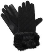 Isotoner Signature Stretch & Faux-fur Gloves