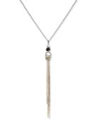 Paul & Pitu Naturally Tri-tone Freshwater Pearl (12 X 7mm) & Stone Lariat Necklace