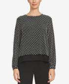 Cece Double-layer Bow-print Top