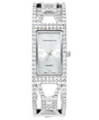 Charter Club Women's Silver-tone Crystal Bangle Bracelet Watch 19mm 17192, Only At Macy's
