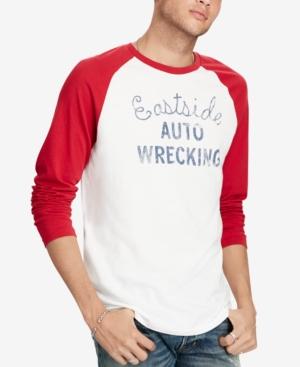 Denim & Supply Ralph Lauren Men's Eastside Auto Wrecking Graphic-print Raglan-sleeve Cotton T-shirt