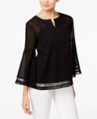 Trina Turk Cotton Bell-sleeve Peasant Top