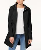 Calvin Klein Petite Hooded A-line Softshell Raincoat