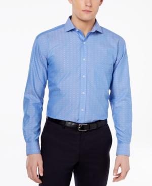 Tasso Elba Men's Classic/regular Fit Non-iron Multi Diamond Dobby Dress Shirt, Created For Macy's