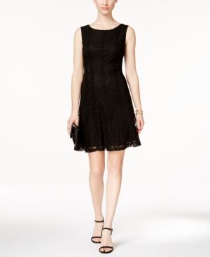 Connected Sleeveless Lace A-line Dress