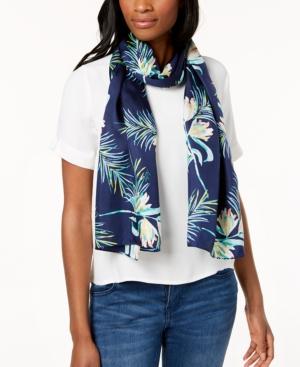 Echo Palm Leaf Silk Scarf