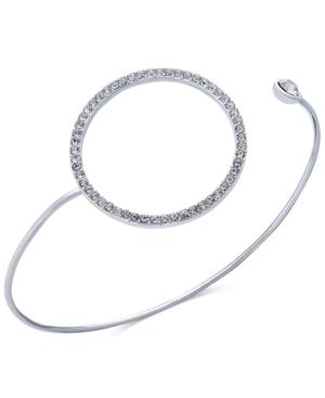 Inc International Concepts Silver-tone Open Crystal Circle Cuff Bracelet, Only At Macy's
