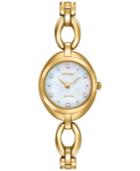 Citizen Women's Eco-drive Gold-tone Stainless Steel Bracelet Watch 24mm Ex1432-51d