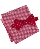 Tommy Hilfiger Men's Dot To-tie Bow Tie & Snowman Pocket Square Set