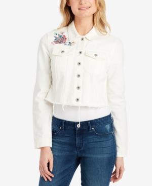 Jessica Simpson Pixie Cotton Cropped Denim Jacket