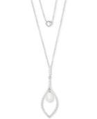 Giani Bernini Imitation Pearl & Cubic Zirconia 18 Pendant Necklace In Sterling Silver, Created For Macy's