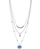 Vince Camuto Silver-tone Layer Pendant Necklace