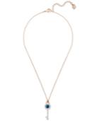 Swarovski Rose Gold-tone Crystal Evil Eye & Key 14-3/4 Pendant Necklace