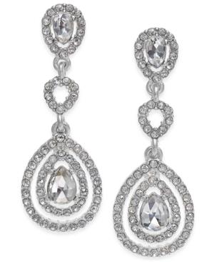 Charter Club Gold-tone Crystal And Pave Orbital Drop Earrings, Created For Macy's