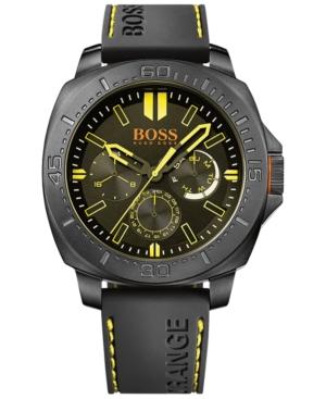 Hugo Boss Men's Sao Paulo Black Silicone Strap Watch 46mm 1513243