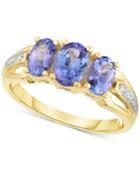 Tanzanite (1-1/2 Ct. T.w) & Diamond Accent Ring In 14k Gold