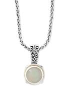 Effy Opal 18 Pendant Necklace (4-1/2 Ct. T.w.) In Sterling Silver & 18k Gold