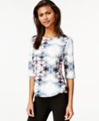 Bar Iii Printed Crepe Top, Only At Macy's