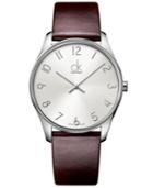 Calvin Klein Watch, Men's Swiss Classic Brown Leather Strap 38mm K4d211g6